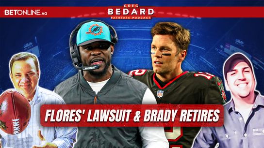 .@betonline_ag Podcast & Video: Bedard Patriots Pod - Flores' lawsuit, Brady snubs Pats 02.02.22 taken at BSJ Headquarters (Patriots)